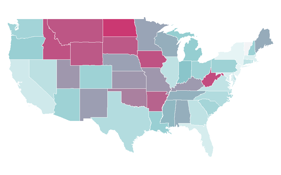 Affinity by region — Plastic welding, United States