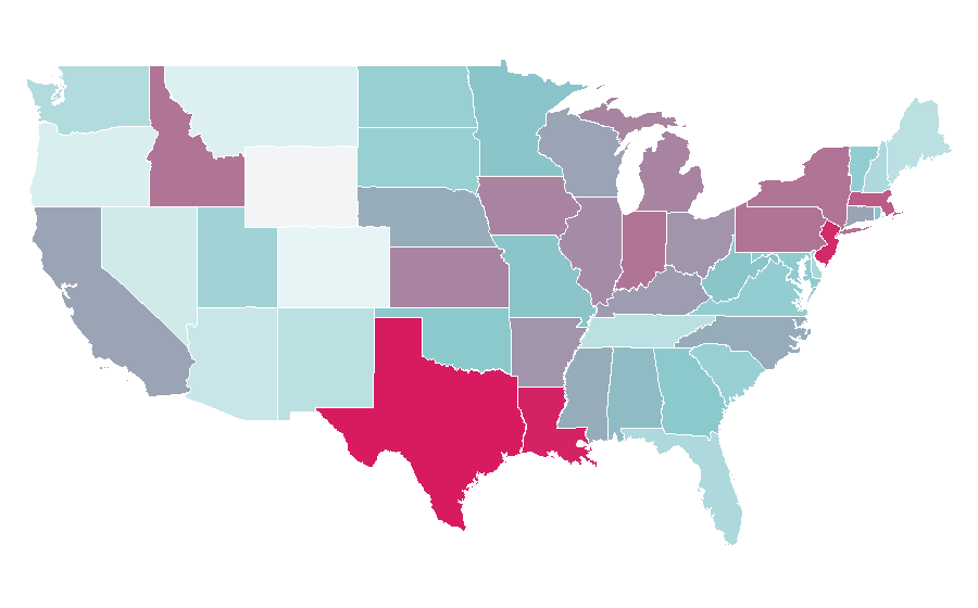 Affinity by region — Play-Doh, United States