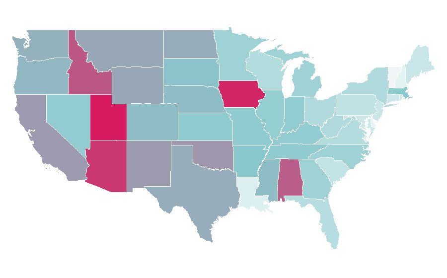 Affinity by region — Playboy, United States
