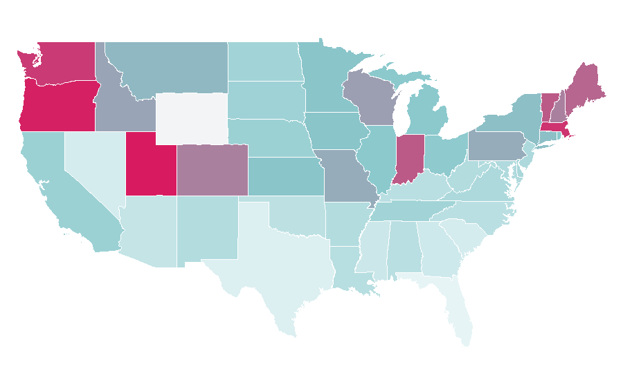 Affinity by region — Player piano, United States