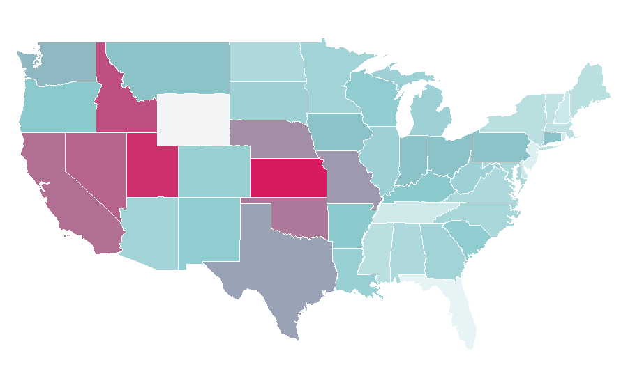 Affinity by region — Playing card, United States
