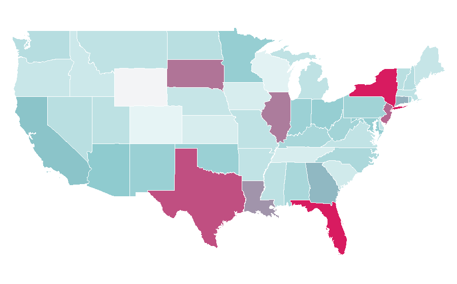 Affinity by region — PlayKids, United States