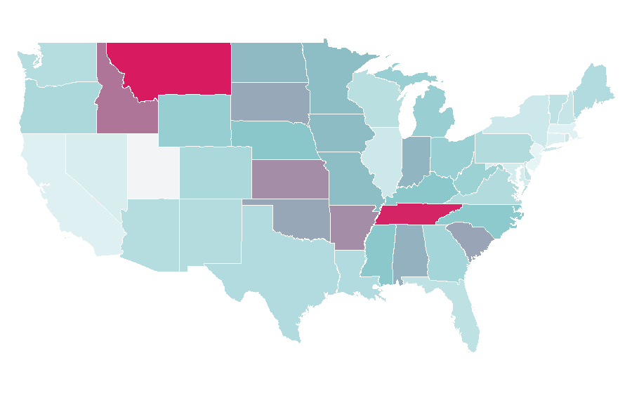 Affinité par région — Plug-in (computing), États-Unis