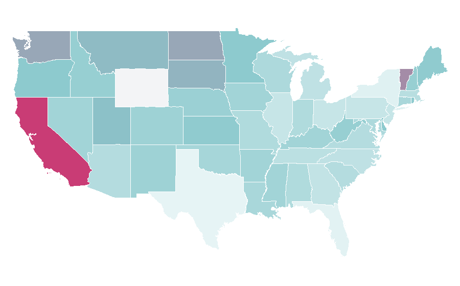 Affinity by region — Plug-in electric vehicle, United States
