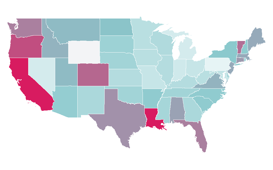Affinity by region — Plumbing fixture, United States