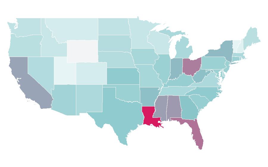 Affinity by region — Plus (supermarket), United States