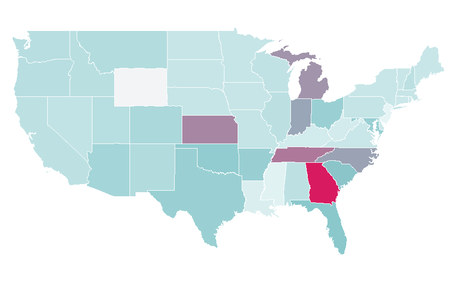 Affinity by region — Poblano, United States