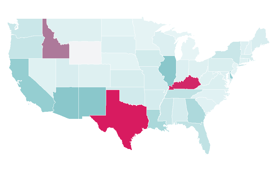 Affinität nach Region — Pocket, USA