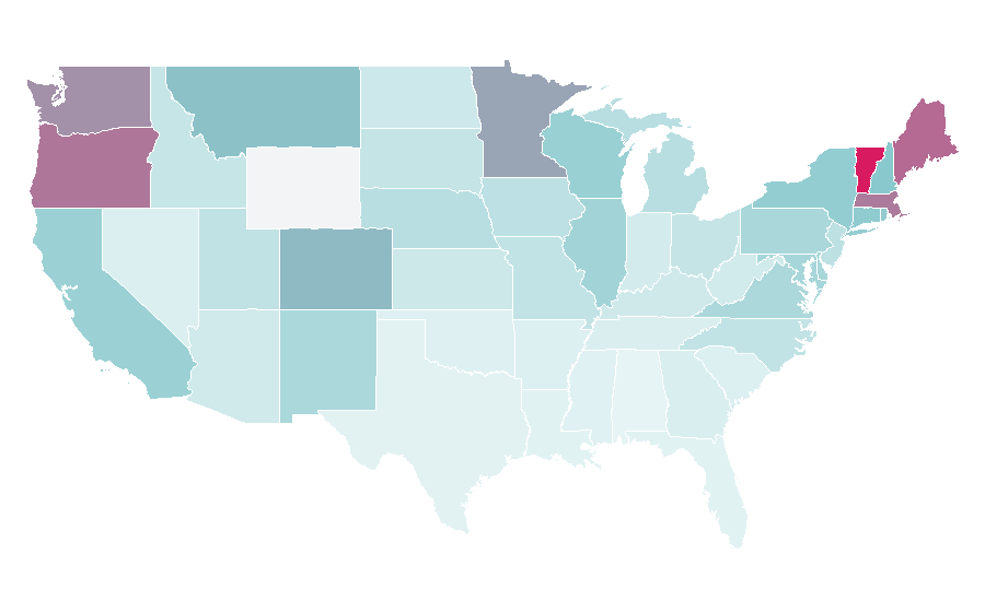 Affinity by region — Pod Save America, United States