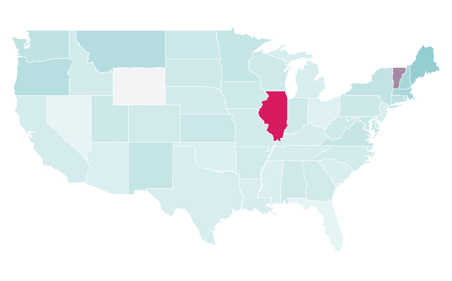 Affinity by region — Poetry Foundation, United States