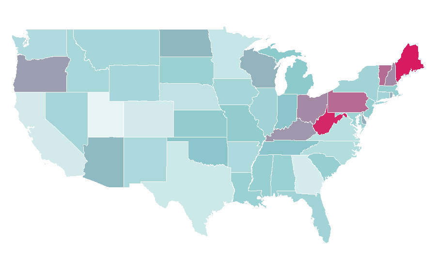 Affinity by region — Pogo (TV channel), United States