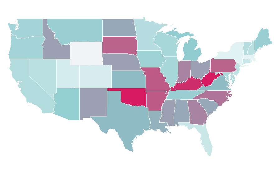 Affinity by region — Poison (American band), United States