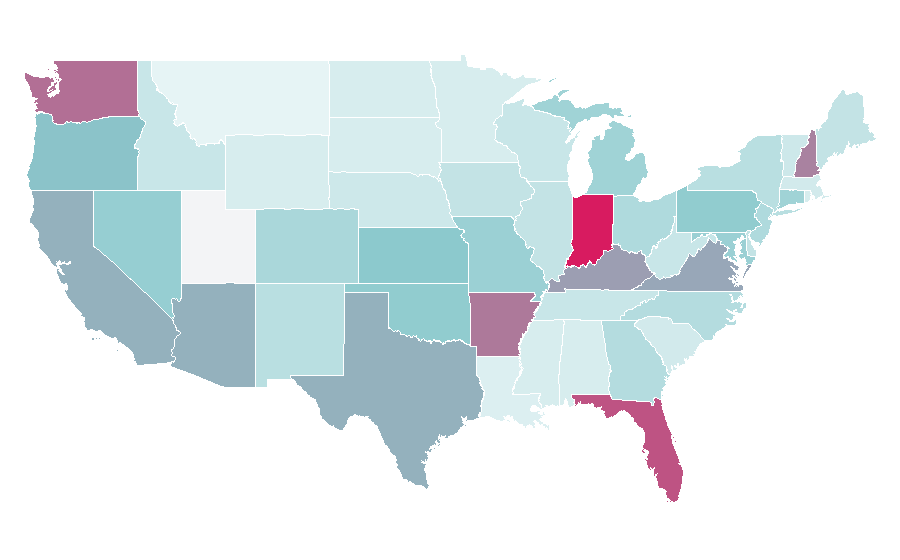 Affinity by region — Pokémon (anime), United States