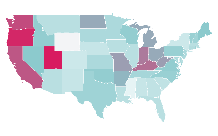 Affinity by region — Pokémon Ruby and Sapphire, United States