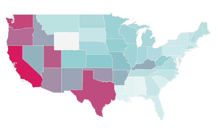 Affinity by region — Pokémon the Movie: I Choose You!, United States