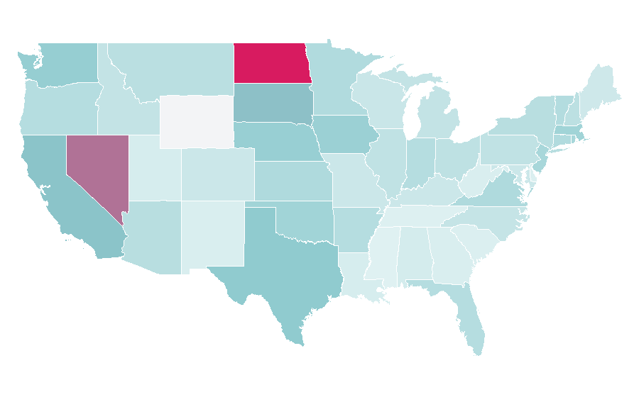 Affinity by region — Poker, United States