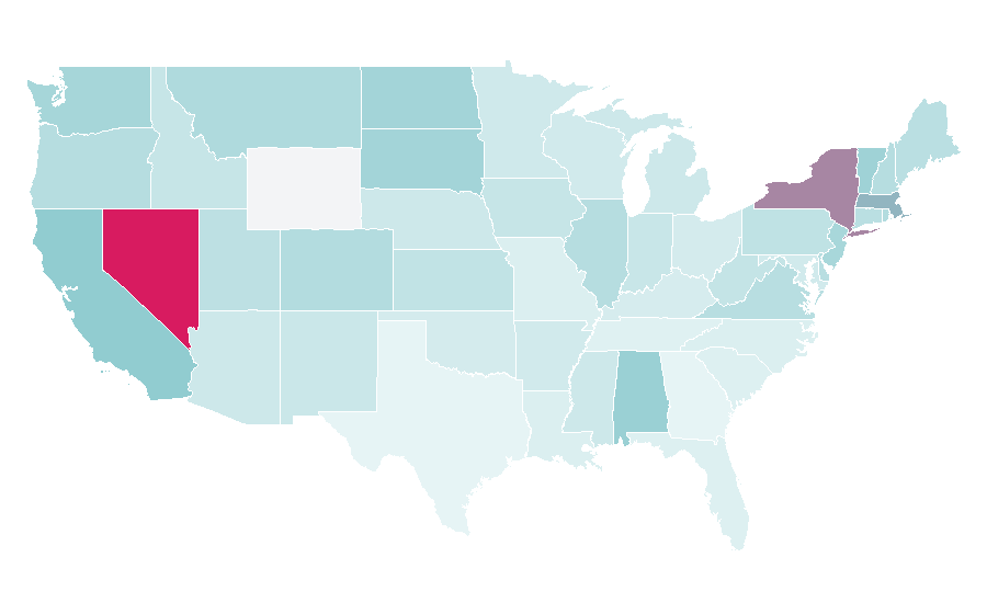 Affinity by region — Poker strategy, United States