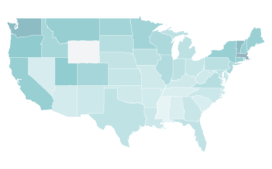 Affinity by region — Polar fleece, United States