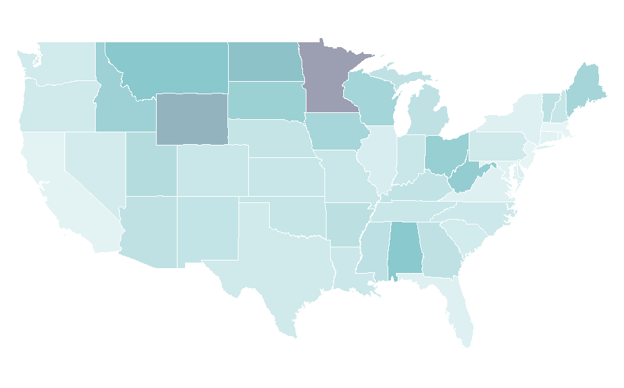 Affinity by region — Polaris (comics), United States