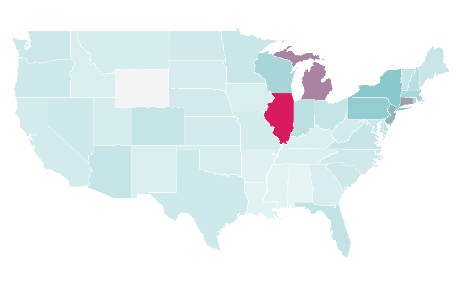 Affinity by region — Polish cuisine, United States