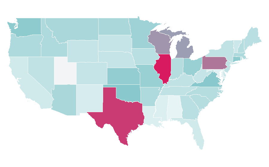 Affinity by region — Polish language, United States