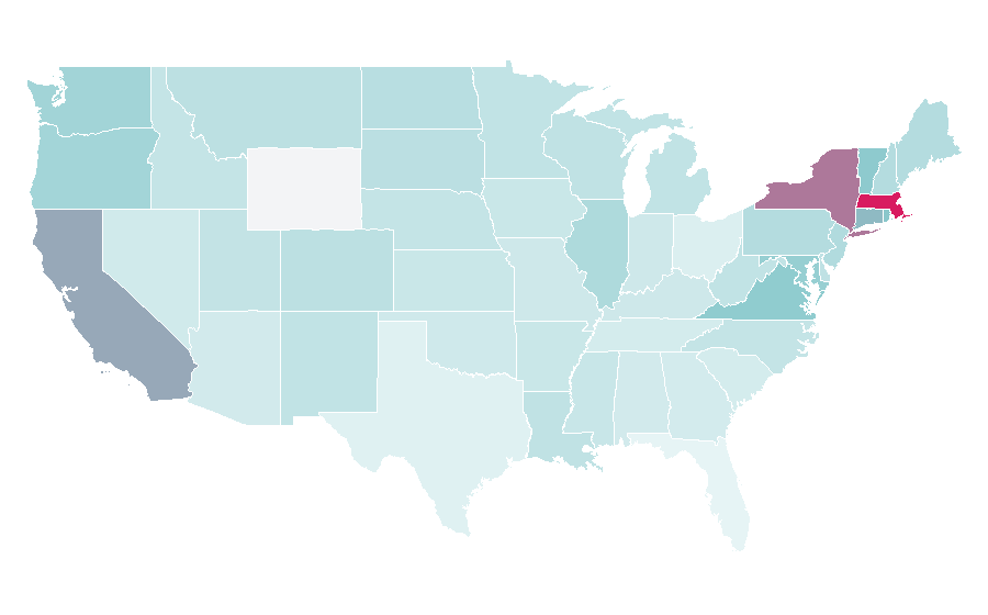 Affinity by region — Political economy, United States