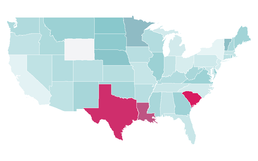 Affinity by region — Political geography, United States