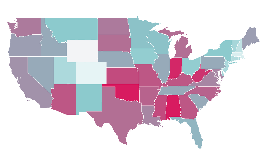 Affinität nach Region — Politician, USA