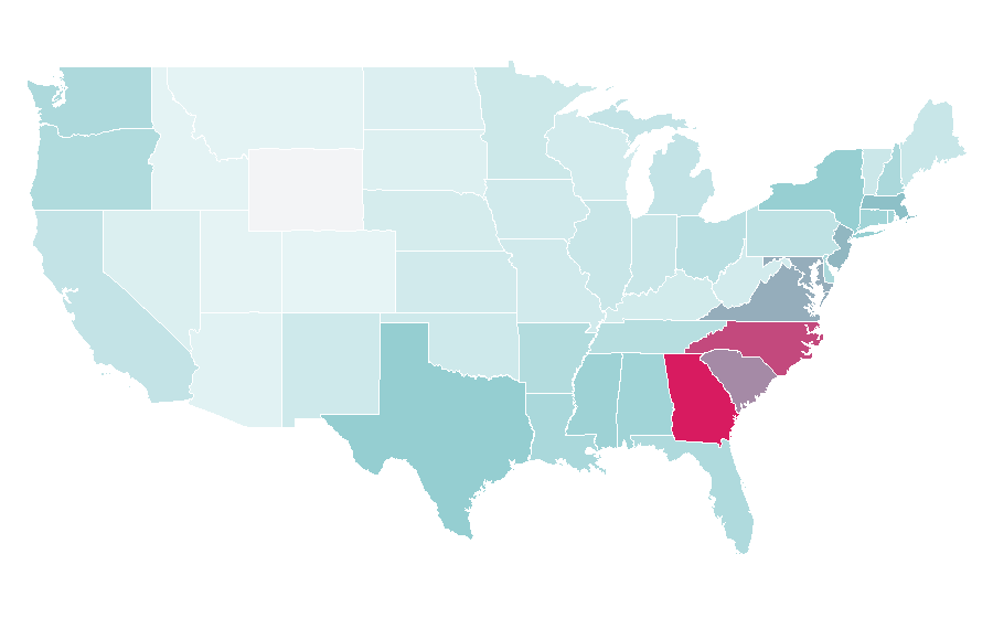 Affinity by region — Pollen, United States