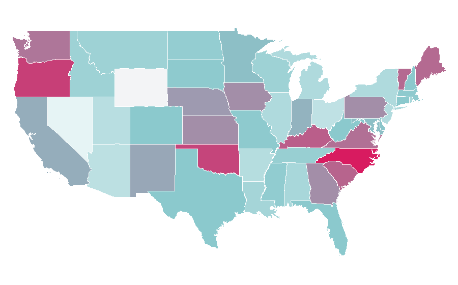 Affinität nach Region — Pollination, USA