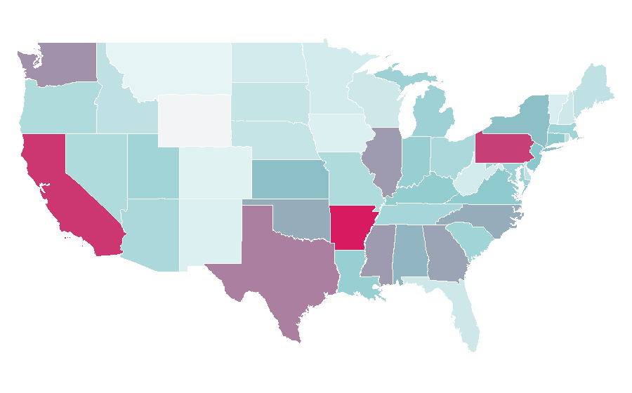 Affinity by region — Pom-pom, United States