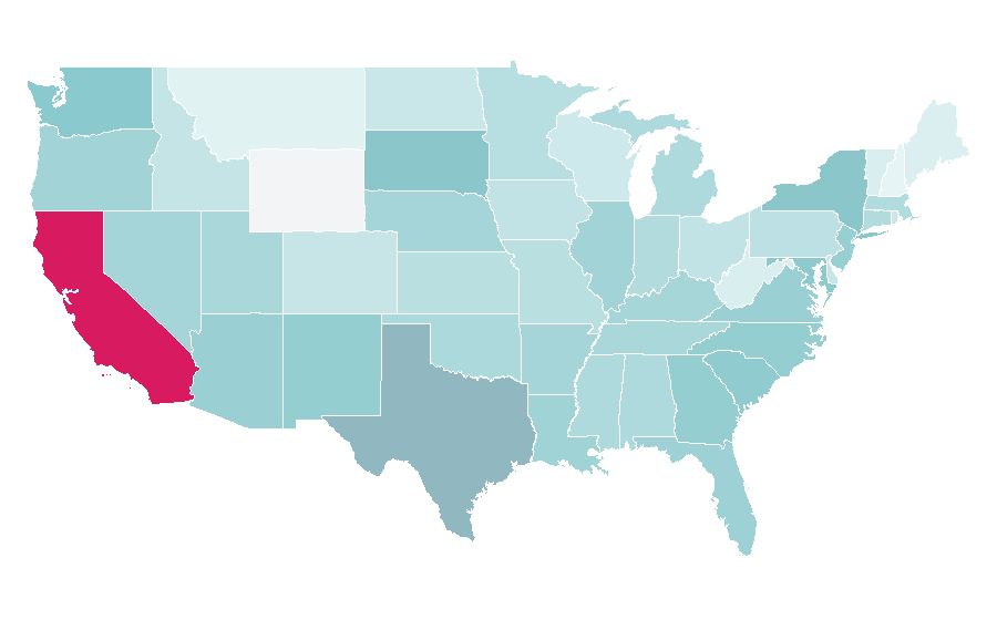 Affinity by region — Pomegranate, United States
