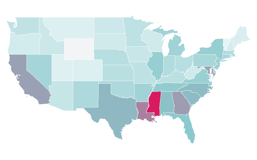 Affinity by region — Pomegranate juice, United States