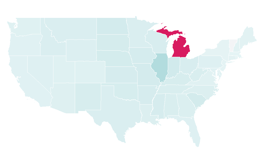 Affinity by region — Pontiac, United States