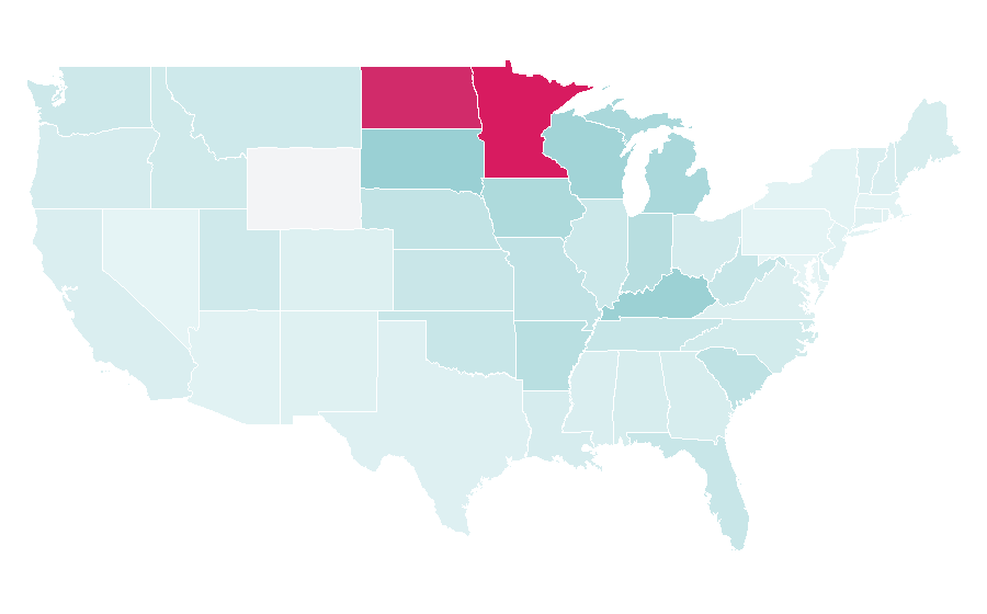 Affinity by region — Pontoon (boat), United States