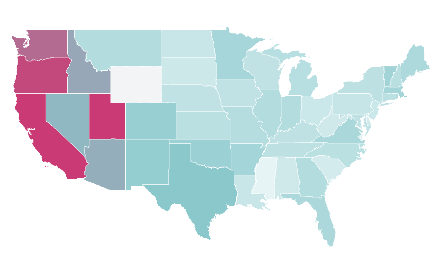 Affinity by region — Ponyo, United States