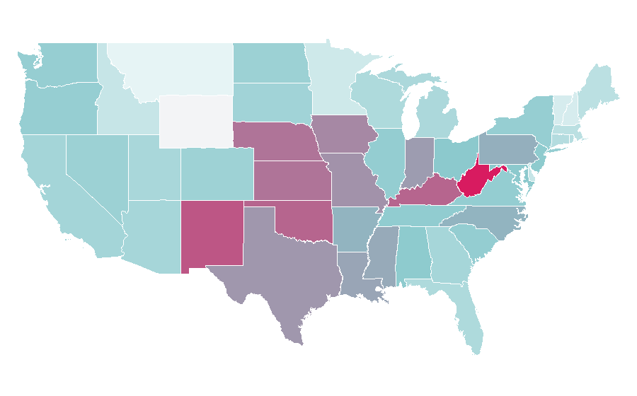 Affinity by region — Pool (cue sports), United States
