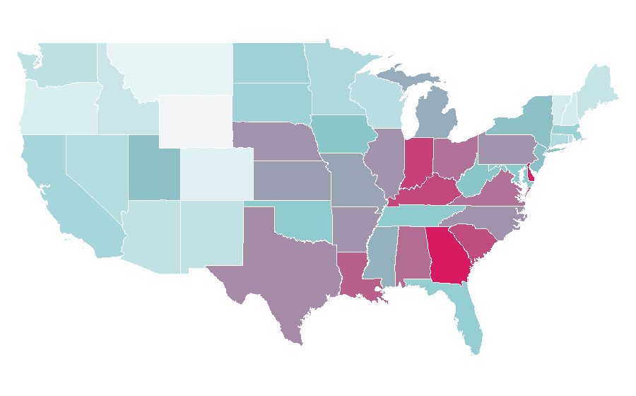 Affinity by region — Pop-Tarts, United States