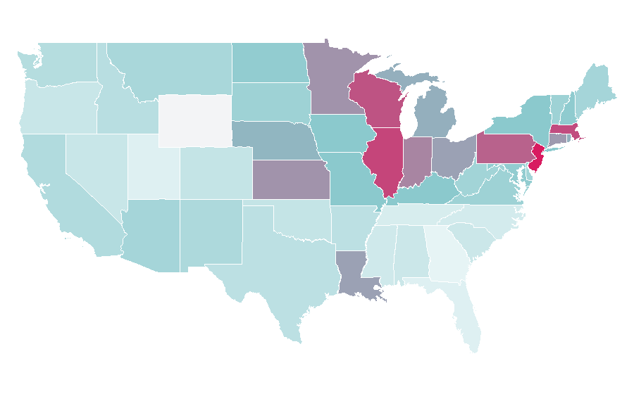 Affinity by region — Pope John Paul I, United States