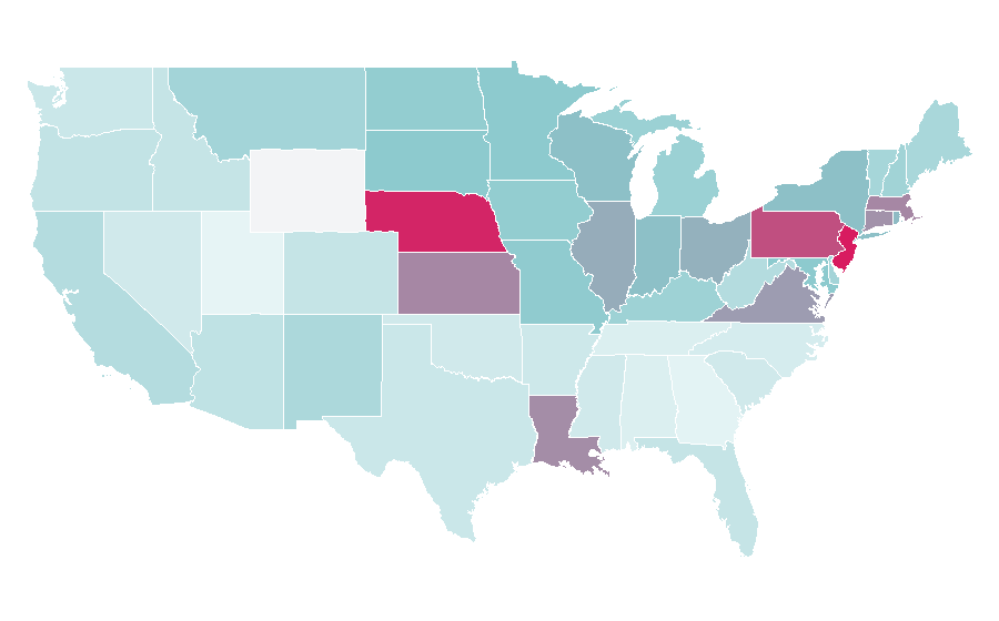 Affinity by region — Pope Paul VI, United States