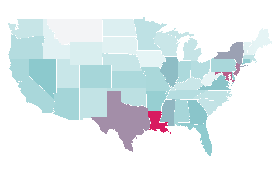 Affinity by region — Popeyes Louisiana Kitchen, United States