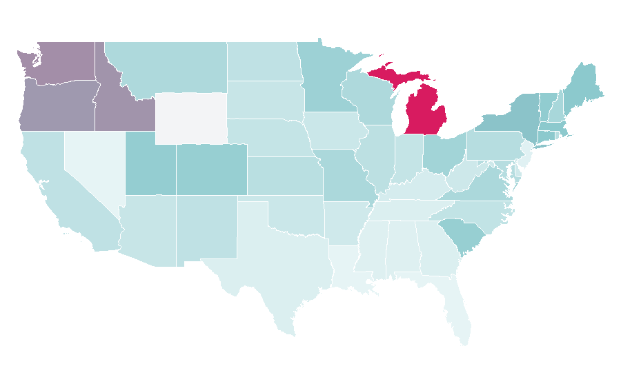 Affinity by region — Popular science, United States