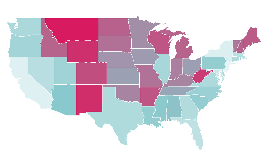 Affinity by region — Popup camper, United States