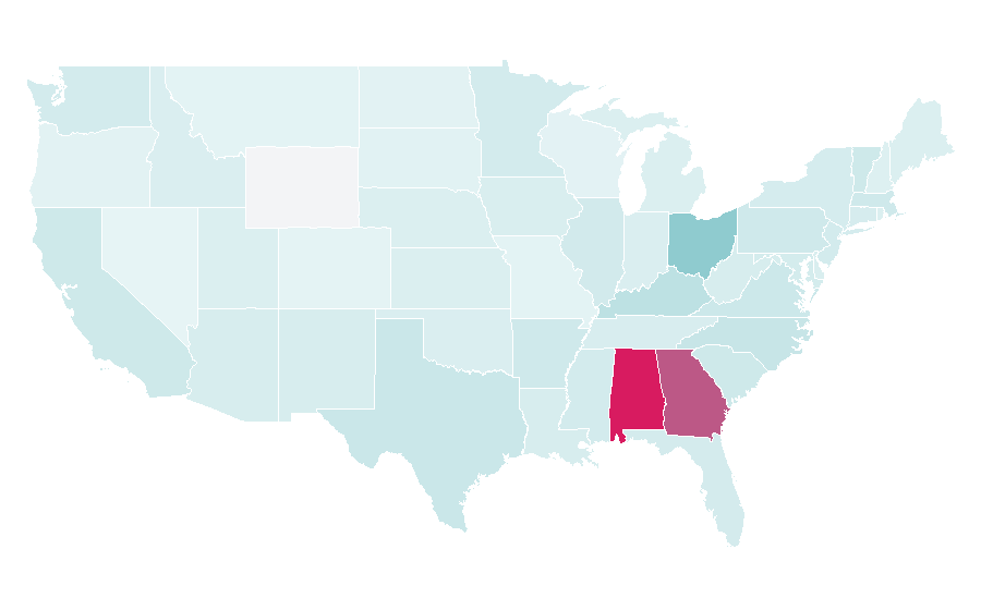 Afinidad por región — Porch, Estados Unidos