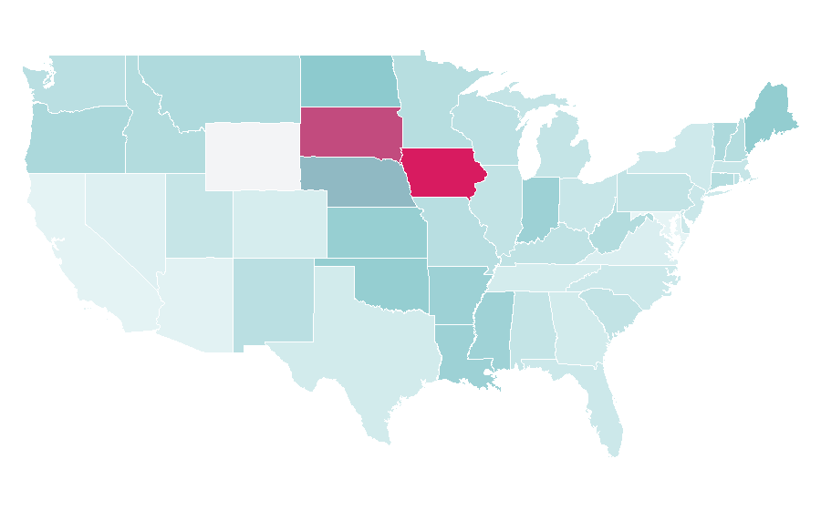 Affinity by region — Pork loin, United States
