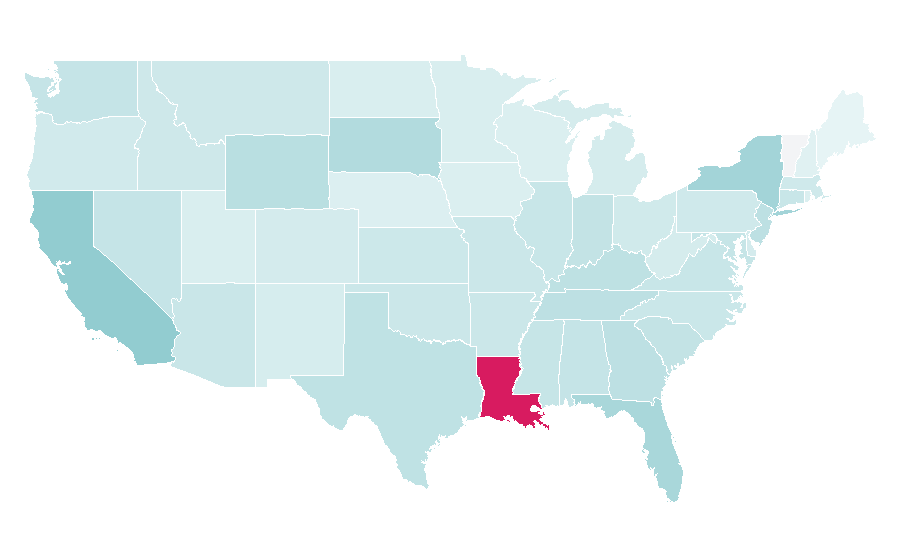 Affinity by region — Portable Document Format, United States