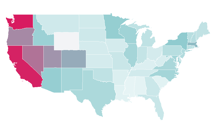 Affinity by region — Porter Robinson, United States