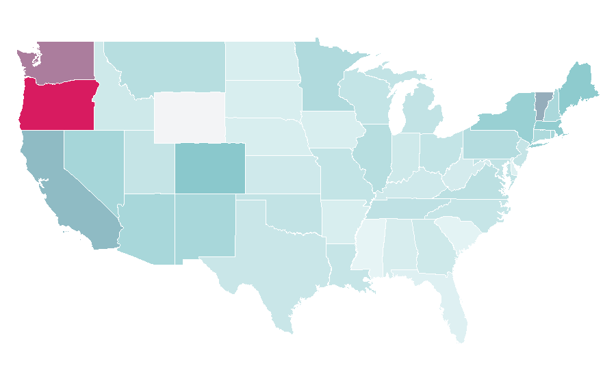 Affinity by region — Portishead (band), United States