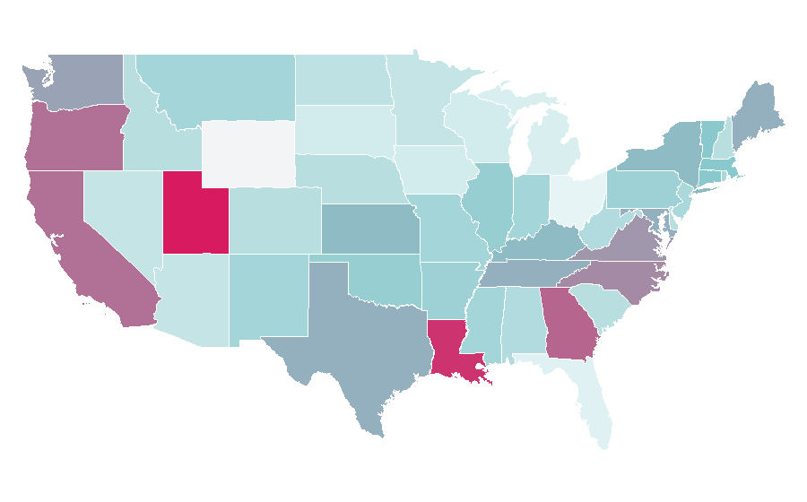 Affinity by region — Portrait painting, United States