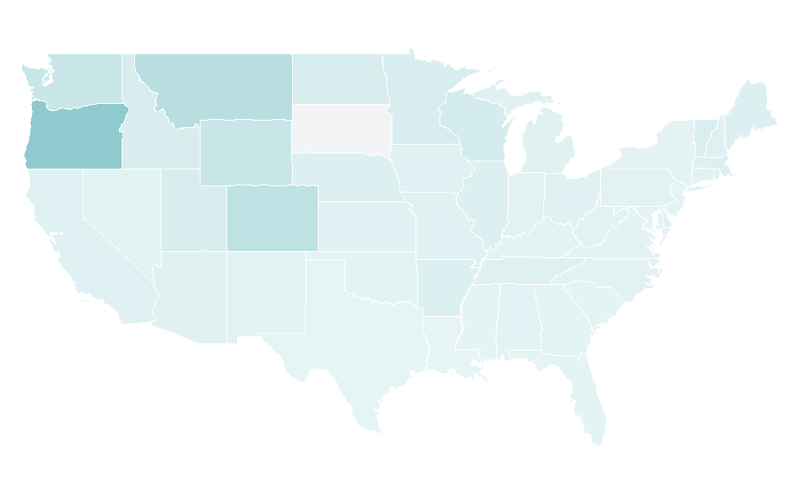 Affinity by region — Portugal. The Man, United States